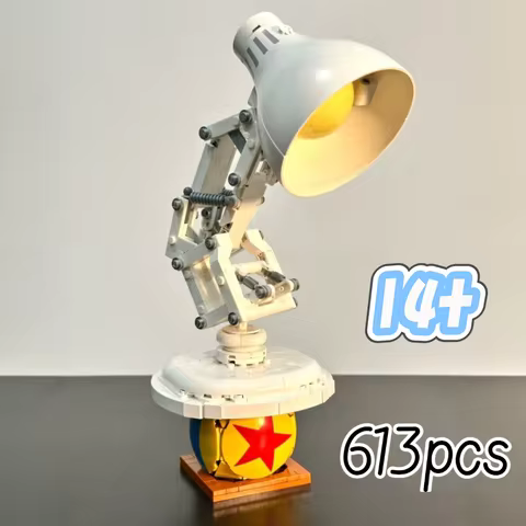 New Arrival 613pcs Pixar Luxo Jr 21357 table Lamp Building Block Home Decoration For Kids Holid Chri