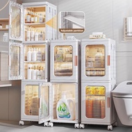 [TOP ONE] Snack locker Free installation of household sundry toy organizer plastic locker with wheel