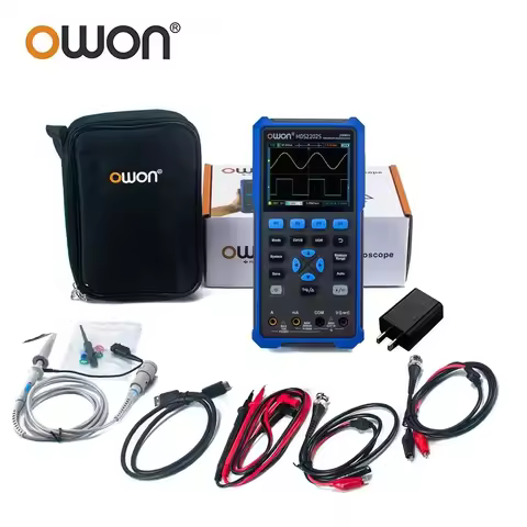 OWON HDS2202S 2102S Digital Oscilloscope 2Channels 200Mhz 1GSa/s 3in1 USB Osiclloscopes + Multimeter