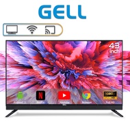 Gell Smart TV Android Flat Screen TV FHD TV 43 Inches