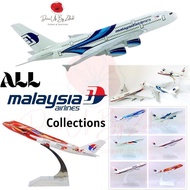 Ready Stock Airplane Model Malaysia-  Aircraft Model 16cm  MAS Aircraft Model/Model Mas Kapal Terban