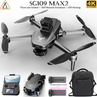 ZLL SG109 Max2 4K HD Camera Three-axis Gimbal Obstacle Avoidance GPS Brushless MINI Drone Foldable Q