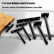 Floating Shelf Bracket Wall Shelf, Black Floating Shelf Hardware Blind Shelf Supports Hidden Bracket