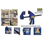 Irwin 12-inch / 300mm QUICK-GRIP Medium-Duty One-Handed Bar Clamps