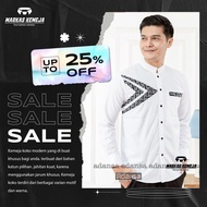 PUTIH Koko Shirt For Adult Men Long Sleeve Uniform For Pregnant Women With The Latest Combination Of White batik gus azmi