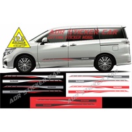 Latest Elgrand car sticker Side bodycutting stiker for nissan Elgrand car