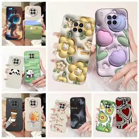 For Huawei Nova 8i Case Honor 50 Lite NTN-L22 Luxury Candy Painted Cover Soft TPU Phone Case For Hon