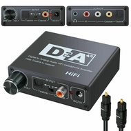 Hifi DAC Amp Digital To Analog Audio Converter RCA 3.5mm Headphone Amplifier Toslink Optical Coaxial Output Portable dac 24bit