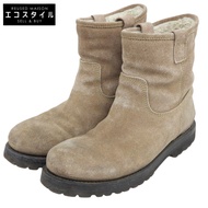 二手 Buttero 麂皮 Boa 靴，男士，米色，40 碼，B4388。