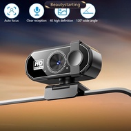 BEAUTYSTARTING USB Plug & Play 1080P/2K/4K HD Webcam for Laptop & Desktop Auto-Focus Streaming Camer