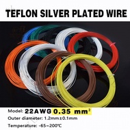 FEP Silver-Plated Wire 22AWG (0.35mm2/Wire Diameter 1.2mm) High Temperature Resistant Electronic Wir