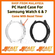 Samsung Watch 7 Watch 6 40mm 44mm Case Cover PC Hard Case With Bezel Timer