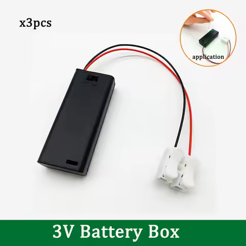 3pcs 3V Battery Box for 2XAAA Train Sand Table LED Light Wiring Model Transformation for DIY Model M