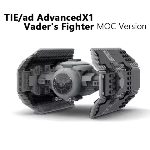 NEW 453Pcs MOC Spaceship TIE/ad Advanced x1 Vader's Fighters Building Blocks Modified from Tie Bombe