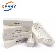 50W Ceramic Cement High Power Resistor 0.1~1K 0.2 0.22R 0.5 1 1.5 2 2.5 3 4 5 6 8 10 15 20 25 30 50 