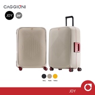 CAGGIONI กระเป๋าเดินทาง รุ่นจอย (Joy) C20021 ขนาด 28 นิ้ว [สีเทา/สีนู้ด/สีเหลือง] วัสดุPP100% 4 ล้อ 