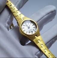 全新 絕美 aureole 瑞士 發條手錶 機械錶 仕女錶 手動上鍊 早期老錶 古董錶 女錶 手錶 金色 復古 Vintage 古著