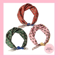 SiZe square silk scarf 53x53cm paisley pattern