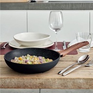 【Sambonet】義大利製 RockNRose不沾鍋平底鍋28cm-岩石黑