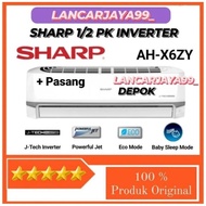 AC SHARP 1/2 PK INVERTER PAKET PASANG