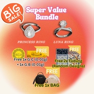 Luna Ring Princess Ring Super Value Bundle can get 1x 0.01g Gold Coin 1x 0.01g Gold Bar 2 tudungs wi
