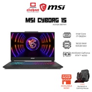 MSI CYBORG 15 A13VEK-887MY GAMING LAPTOP (I7-13620H, 16GB DDR5 RAM, 512GB SSD, RTX 4050_6GB,15.6" FH