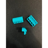 Lego Parts - 6081 - Dark Torquise, Curved Slope 2 x 4 x 1 1/3 with 4 Recessed Studs