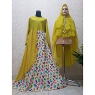 Only Without KHIMAR) GAMIS MONALISA BUTTERFLY MIX BABYDOLL INNER JERSEY