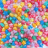 A496 1 pcs holographic bead star love heart flower ab colour pastel cute kawaii acrylic resin diy ac