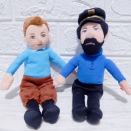 Original The Adventures of Tintin and Captain Haddock dolls