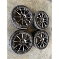 Rays Gram Light GL 57transcend 19 Inch 19x8.5JJ ET38 5x114.3 PCD Sport Rims with Tyres Original Half