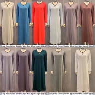 Plain Casual Muslimah Long Sleeve Long Dress Jubah Cotton⚡️Ready Stock ⚡️Borong Murah⚡️Baju Pemborong ⚡Pemborong Baju Murah
