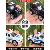 Children Alloy Pull Back Toy Car Model Police Car Simulation Shock-Resistant Pickup Car 4-6 Years Ol