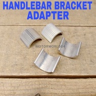 ADAPTER HANDLE BAR BRACKET EXTENTION CLIP ADAPTOR HANDLE BAR 22MM TO 28MM MOTORCYCLE SUPERBIKE MOTOR