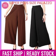 [HOT SELLING] FIT 10XL Super Plus Size Seluar Palazzo Labuh Women Palazzo Long Wide Leg Pants