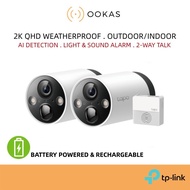 TP-Link Tapo C420S2 2K QHD / C400S2 Battery Operated Rechargeable Outdoor/Indoor Wireless WiFi Smart