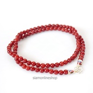 Stone Necklace - Red coral สร้อยคอหิน ปะการังสีแดง ขนาด 6 มม. by siamonlineshop