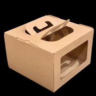 5 Pcs Dus Mika Cake Tart Mini 20x20x15 Cm Box Kue Ultah Mini Kotak Cake Marmer Tart Coklat Polos