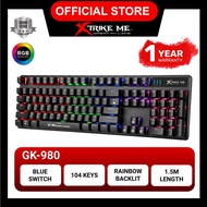XTRIKE ME GK-980 Blue Switch 104 Keys Mechanical Keyboard