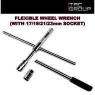 Car Wheels Flexible Adjustable Wrench (With 17/19/21/23mm Socket)