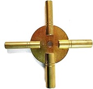 Brass Blessing Clock Winding Key (Clock Key for Winding Clocks 4 Prong ODD Numbers (5189))
