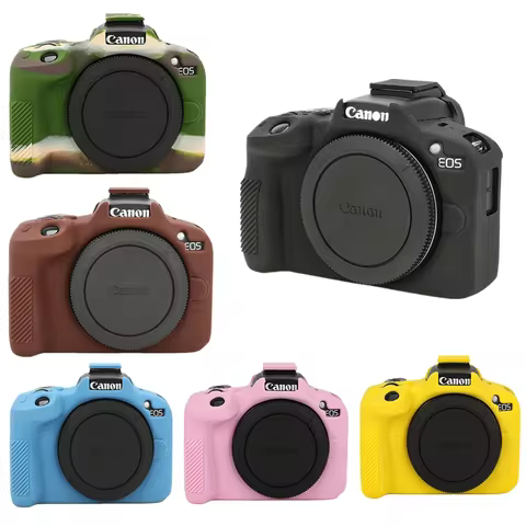 Litchi Pattern R50 Soft Silicone Case Armor Camera Body Cover For Canon EOS R50 EOSR50 Digital Camer