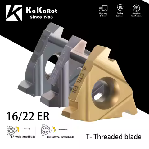 KaKarot T Type Thread Insert 16ER/22ER 1.5TR 2TR 2.5TR 3TR 4TR 5TR 6TR Carbide Thread Tnsert Trapezo
