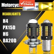 LED H4 BA20D P15D H6 73SMD Mentol Lampu Utama Motosikal LED H4 BA20D P15D Lampu H6 73SMD Lensa Motor