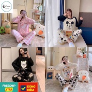 Guangzhou quality long elastic clothes, home clothes, pajamas and pants with super cute cartoon patt