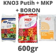 Kno3 White + Mkp Pak Tani + Boron Repack Fertilizer Package for Grapes, Fruits, Vegetables, Generati