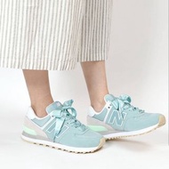 現貨 iShoes正品 New Balance 女鞋 麂皮 緞帶 湖水綠 復古 甜美 休閒 N字鞋 WL574TAB B