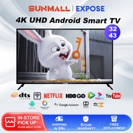 ♔EXPOSE TV SMART  32 inch Android 12.0 TV 4K 43 inch  Android tv LED Smart TV murah LED Television digital  TV✶
