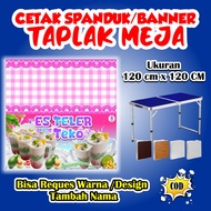 Es Teler Banner + Tablecloth Size 120 cm x 120 cm