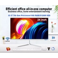 HAILAN 24inch All in one PC Computer set i5 7th Gen With 16G RAM 512G SSD for online courses /Office